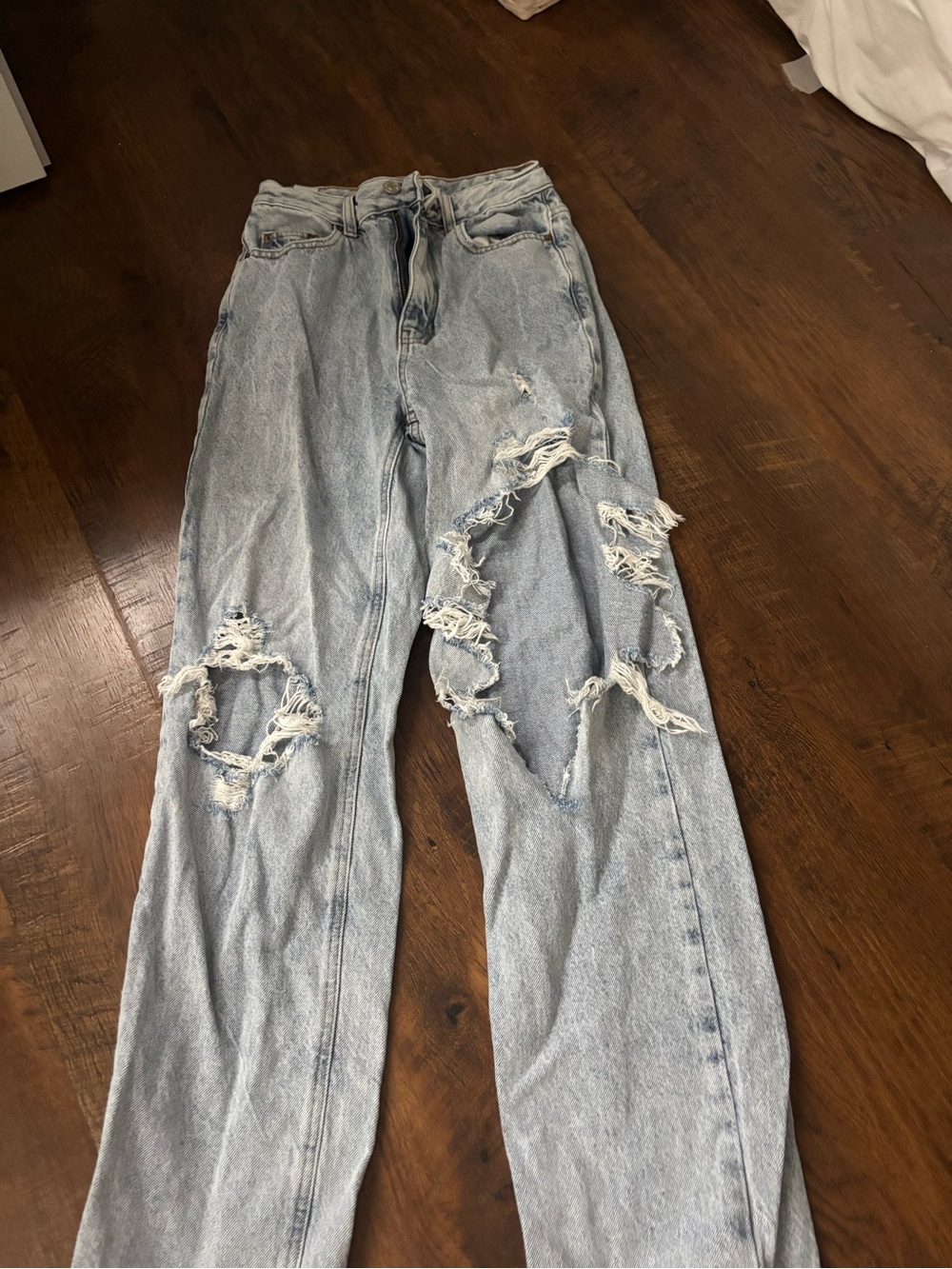 Pacsun Light Blue Distressed High-Waist Women's Jeans